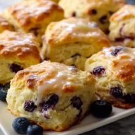 Lemon Blueberry Butter Swim Biscuits