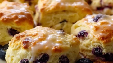 Lemon Blueberry Butter Swim Biscuits