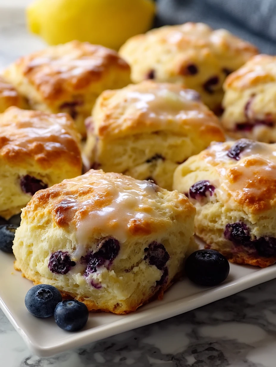 Lemon Blueberry Butter Swim Biscuits