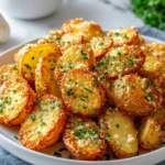 Crispy Cheesy Garlic Potatoes