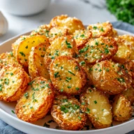 Crispy Cheesy Garlic Potatoes
