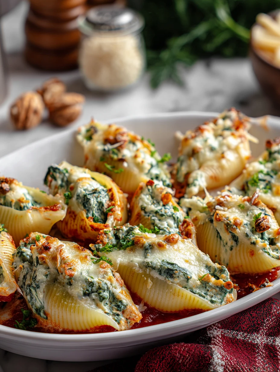 Spinach and Ricotta Stuffed Shells