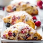 Glazed Mixed Berry Scones