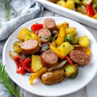 Easy Sheet Pan Sausage with Vegetables