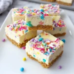 Easter Funfetti Cheesecake Bars