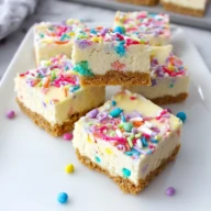 Easter Funfetti Cheesecake Bars