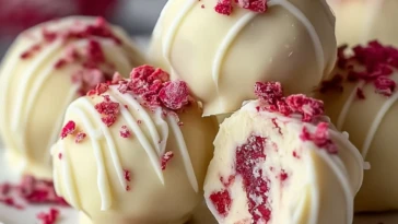 White Chocolate Raspberry Cheesecake Balls