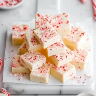 White Chocolate Peppermint Fudge