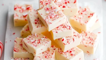White Chocolate Peppermint Fudge