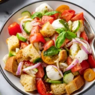Classic Panzanella with Mozzarella