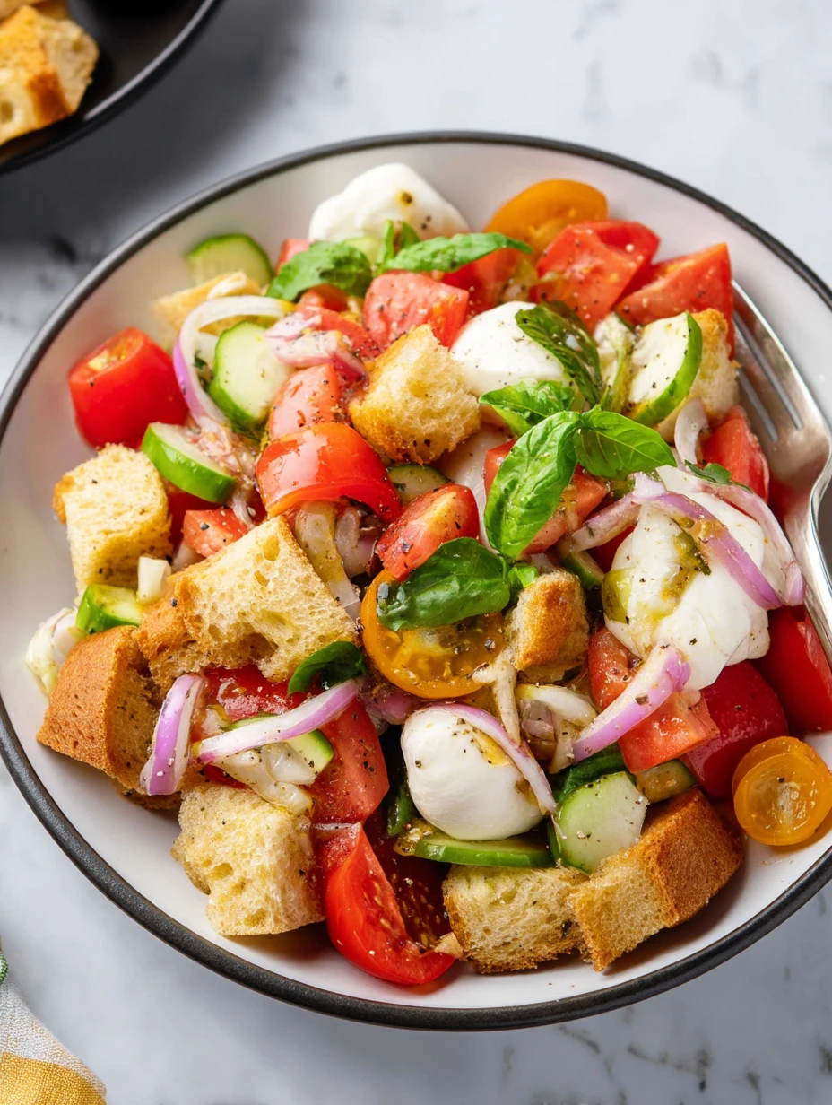 Classic Panzanella with Mozzarella