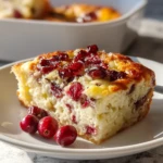Cottage Cheese Cranberry Orange Breakfast Bake