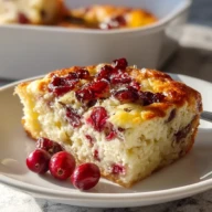 Cottage Cheese Cranberry Orange Breakfast Bake