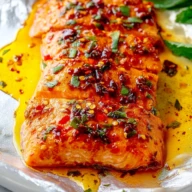 Baked Salmon with Sweet Chili Sauce
