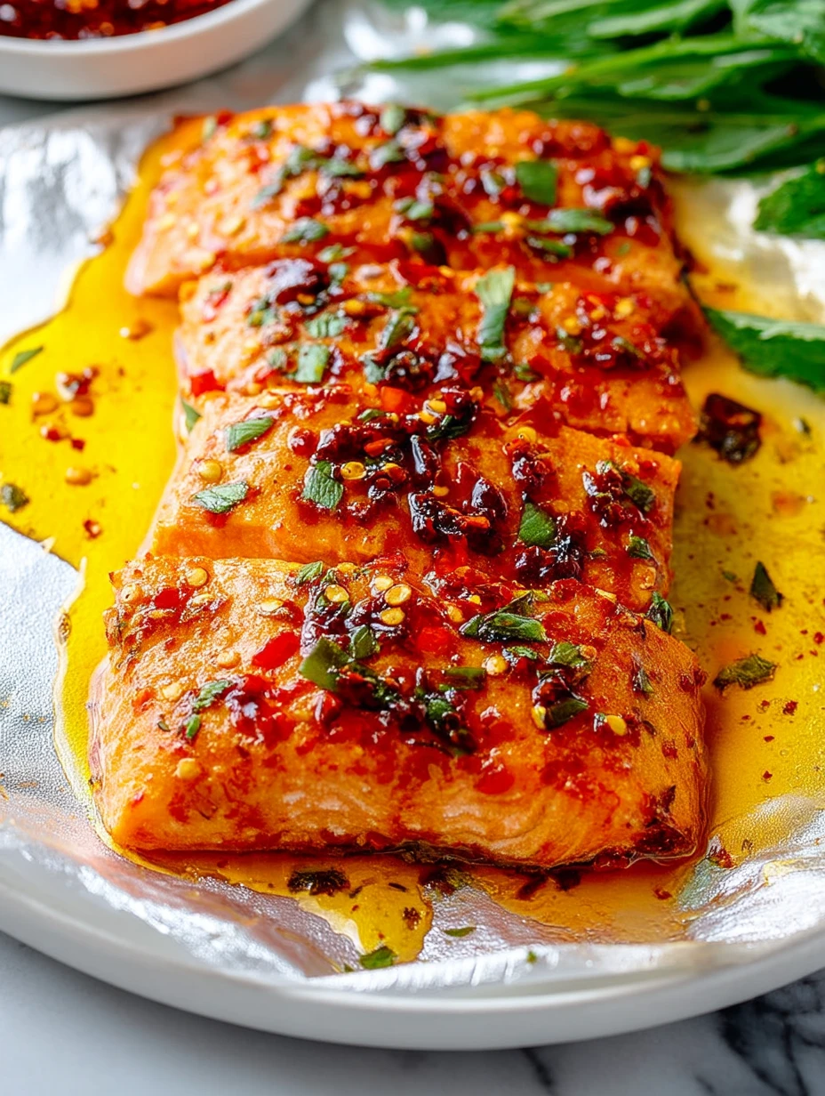 Baked Salmon with Sweet Chili Sauce