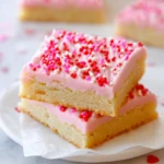Valentine's Day Frosted Sugar Cookie Bars