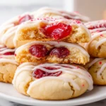 Easy Glazed Stuffed Cherry Pie Cookies